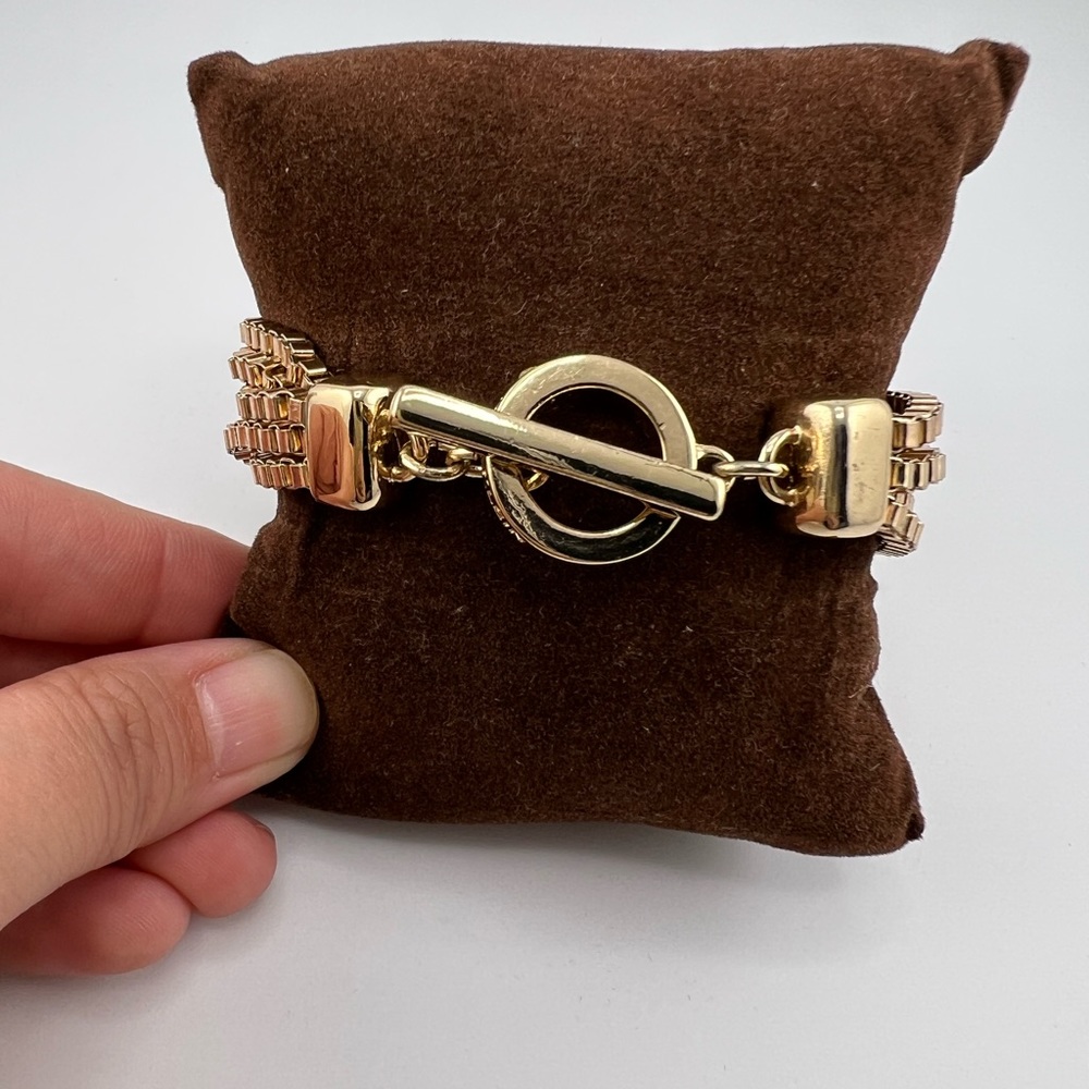 Anne Klein Gold Toned toggle bracelet